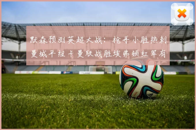 默森预测英超大战：枪手小胜热刺曼城平纽卡曼联战胜埃弗顿红军有望取胜